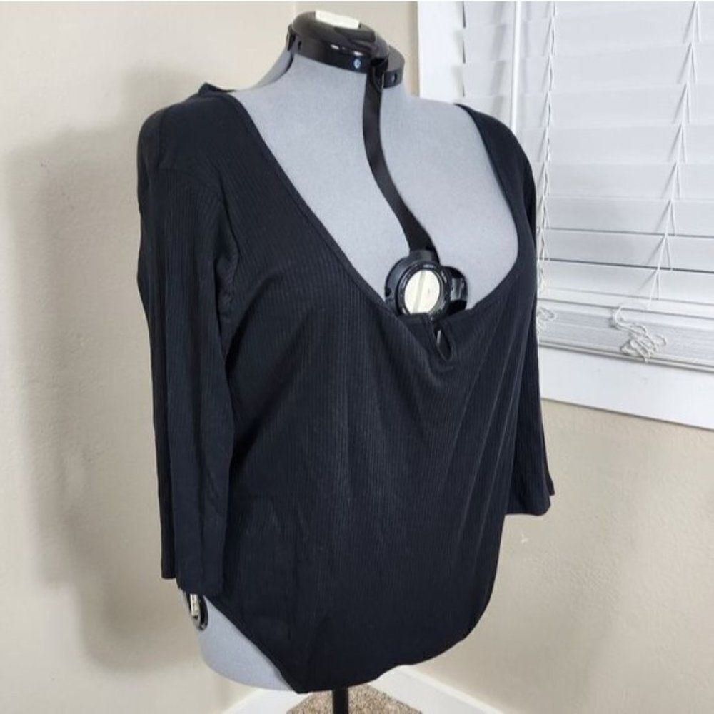 Simply Be Bodysuit Size 24 NWT Plus Size Black - Plus Size Bodysuit